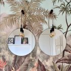 Hengeres fém E27 lámpatartó készlet 7 cm-es kábelbilincssel