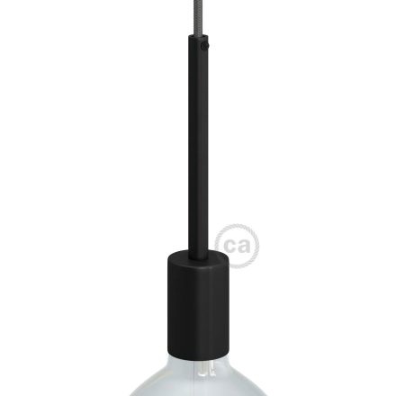 Hengeres fém E27 lámpatartó készlet 15 cm-es kábelbilincssel