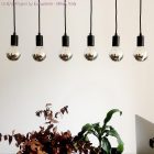 Hengeres fém E27 lámpatartó készlet