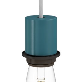 E27 félig süllyesztett fém lámpatartó készlet rejtett kábelszorítóval KBM4551PE