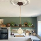 E27 félig süllyesztett fém lámpatartó készlet rejtett kábelszorítóval KBM4551RU