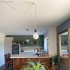 E27 félig süllyesztett fém lámpatartó készlet rejtett kábelszorítóval KBM4551RU