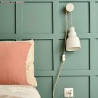 E27 félig süllyesztett fém lámpatartó készlet rejtett kábelszorítóval KBM4551VBO