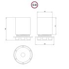 E27 félig süllyesztett fém lámpatartó készlet rejtett kábelszorítóval KBM4551VE
