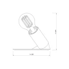 Creative Cables asztali lámpa SI! 5 V-os asztali lámpa A60-as izzóval és fém talppal KBM5VMAGMABASRAS-LB02 réz