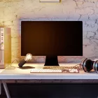 Creative Cables asztali lámpa SI! 5 V-os asztali lámpa A60-as izzóval és fém talppal KBM5VMAGMBASVN-LB02 fekete