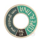 Creative Cables design lámpa MINI-UFO: kétoldalas fa korong READING BALLSH*T kollekció, téma COPERTINA + KCDW02