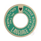 Creative Cables design lámpa MINI-UFO: kétoldalas fa korong READING BALLSH*T kollekció, téma COVER + KCDW06