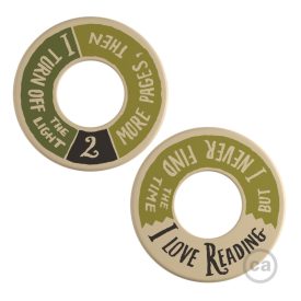   Creative Cables design lámpa MINI-UFO: kétoldalas fa lemez READING BALLSH*T kollekció, téma LOVE READING KCDW07