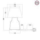 Creative Cables lámpatest Vaso kerámia asztali lámpa Impero lámpaernyővel KEKBIPARIN01