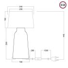 Creative Cables lámpatest Bottiglia kerámia asztali lámpa Athena lámpaernyővel KEKBOPAR01