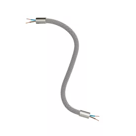   Creative Cables design lámpa Kit Creative Flex rugalmas cső, fekete-fehér RZ04 szövetborítással és fém KFLEX30TISRZ04