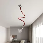 Creative Cables design lámpa Kit Creative Flex rugalmas cső, bordó RM19 szövetborítással és fém KFLEX90TISRM19