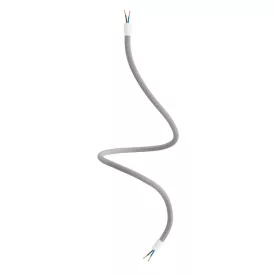   Creative Cables design lámpa Kit Creative Flex rugalmas cső, titán RM75 szövet borítással és KFLEX90VBORM75 fehér