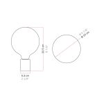 Creative Cables fali lámpa Fém falilámpa porcelán hatású gömb alakú izzóval