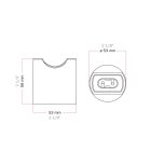 Creative Cables foglalat Fém falra vagy mennyezetre szerelhető S14d lámpafoglalat