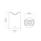 Creative Cables design lámpa Fém Spostaluce S14d lámpatartó falra vagy mennyezetre szerelhető