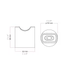 Creative Cables foglalat Fém falra vagy mennyezetre szerelhető S14d lámpafoglalat