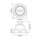 Creative Cables kapcsoló /elterelő készlet fehér porcelán pillangóanyával és talppal
