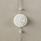 Creative Cables kapcsoló /elterelő készlet fehér porcelán gombbal és talppal