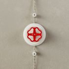 Creative Cables kapcsoló /elterelő készlet fehér porcelán gombbal és talppal