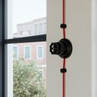 Creative Cables kapcsoló /elterelő készlet fekete porcelán gombbal és talppal