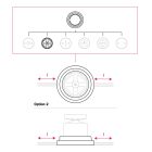 Creative Cables kapcsoló /elterelő készlet fekete porcelán gombbal és talppal