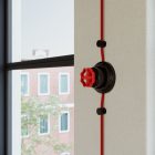 Creative Cables kapcsoló /elterelő készlet fekete porcelán gombbal és talppal