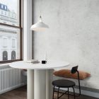 Creative Cables lámpatest Kikötői lámpaernyő zománcozott fémből, E27 foglalathoz, 38 cm átmérőjű KPAM09VBL fehér