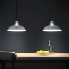 Creative Cables lámpatest Kikötői lámpaernyő zománcozott fémből, E27 foglalathoz, 38 cm átmérőjű KPAM09VBL fehér