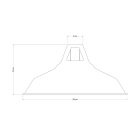 Creative Cables lámpatest Kikötői lámpaernyő zománcozott fémből, E27 foglalathoz, 38 cm átmérőjű KPAM09VBL fehér