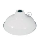 Creative Cables lámpatest Bistrot lámpaernyő csiszolt fémből, E27 foglalattal, 30 cm átmérőjű KPAM10VBL fehér