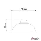 Creative Cables lámpatest Bistrot lámpaernyő csiszolt fémből, E27 foglalattal, 30 cm átmérőjű KPAM10VBL fehér