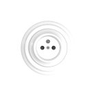 Creative Cables fali lámpa Francia 10/16A kétpólusú fali aljzat készlet és porcelán alap