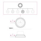 Creative Cables fali lámpa Francia 10/16A kétpólusú fali aljzat készlet és porcelán alap