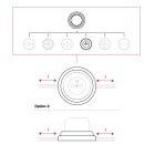 Creative Cables fali lámpa Francia 10/16A kétpólusú fali aljzat készlet és porcelán alap