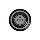 Creative Cables fali lámpa Francia 10/16A kétpólusú fali aljzat készlet és porcelán alap