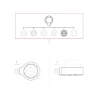 Creative Cables fali lámpa Schuko fali aljzat készlet és porcelán alap Creative-Tubes termékekhez