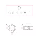 Creative Cables fali lámpa Schuko fali aljzat készlet és porcelán alap Creative-Tubes termékekhez