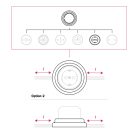 Creative Cables fali lámpa Schuko fali aljzat készlet porcelán talppal