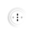 Creative Cables design lámpa Olasz kétpólusú aljzat készlet 10/16A falra szerelhető és porcelán talppal