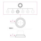 Creative Cables design lámpa Olasz kétpólusú aljzat készlet 10/16A falra szerelhető és porcelán talppal