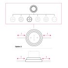 Creative Cables design lámpa Olasz kétpólusú aljzat készlet 10/16A falra szerelhető és porcelán talppal