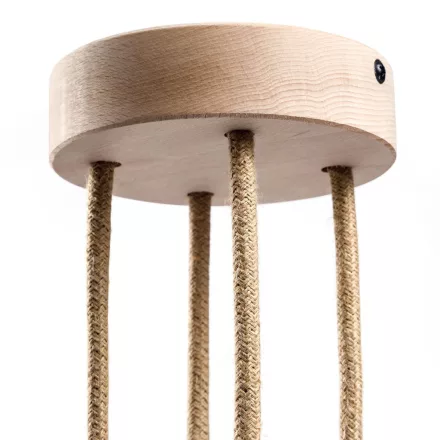 Creative Cables mennyezeti rózsa Hengeres fa 4 lyukas mennyezeti rozetta készlet KRL4F0110
