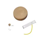 Creative Cables mennyezeti rózsa Mini hengeres fa 4 oldalas lyukú mennyezeti rozetta készlet (csatlakozódoboz) KRL88SF4L01