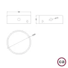 Creative Cables mennyezeti rózsa Mini hengeres fa 4 oldalas lyukú mennyezeti rozetta készlet (csatlakozódoboz) KRL88SF4L01