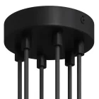 Creative Cables mennyezeti rózsa Hengeres fém 6 lyukas mennyezeti rozetta készlet KRM126FVNTERM fekete