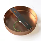Creative Cables mennyezeti rózsa Hengeres fém 1 központi lyuk + 2 oldalsó lyuk mennyezeti KRM12FC2LRATERM