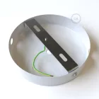 Creative Cables mennyezeti rózsa Hengeres fém 1 központi lyuk + 2 oldalsó lyuk mennyezeti KRM12FC2LVBO