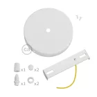 Creative Cables mennyezeti rózsa Hengeres fém 1 központi lyuk + 2 oldalsó lyuk mennyezeti KRM12FC2LVBO